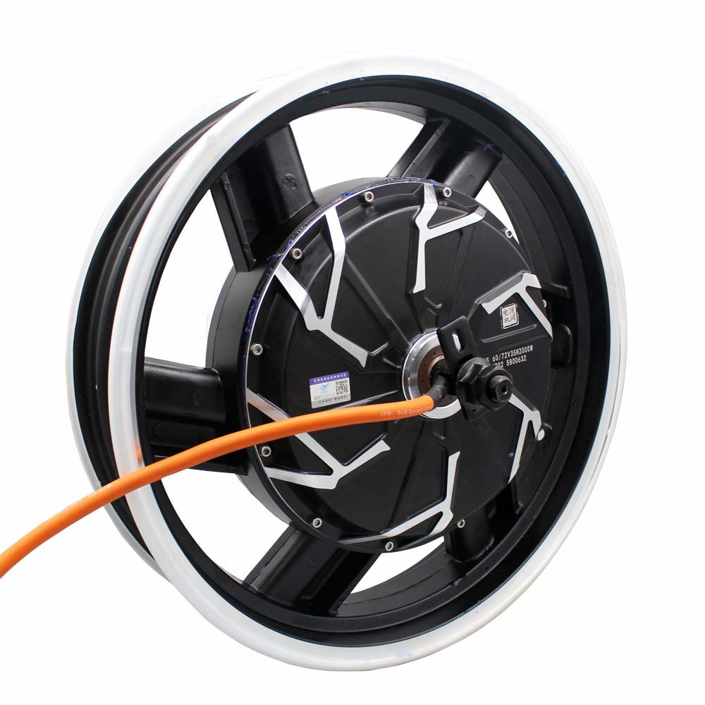 DKYS 17 Inch V3 4000Wpro 45H48-96V Brushless Motorcycle DC Disc Brake Motor, Suitable for Electric Motorcycles