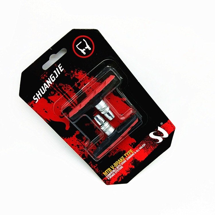 Factory Wholesale V-brakes Brake Pads Mountain Bikes Road Bike Black and Red