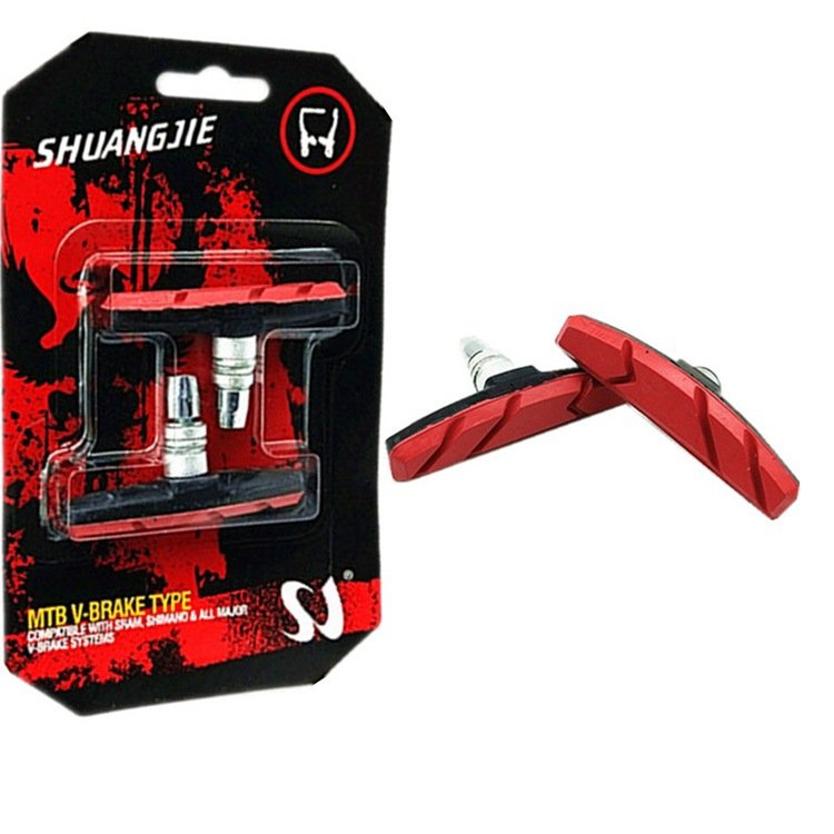 Factory Wholesale V-brakes Brake Pads Mountain Bikes Road Bike Black and Red