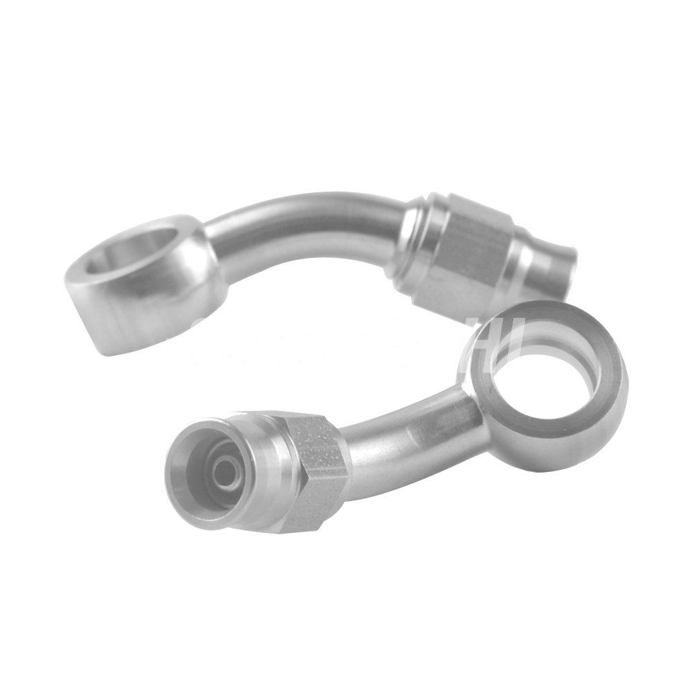SUMEICHI Racing Parts 45 Degree Stainless Steel Brake Hose Banjo Fittings