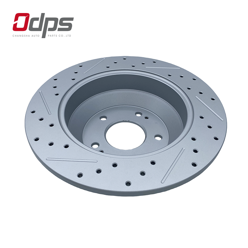 42510-TP6-A00 Rear Drilled and Slotted Ventilated Ceramic Brake Disc 244.9mm Durable Shockproof No Dust for Porsche and HONDA