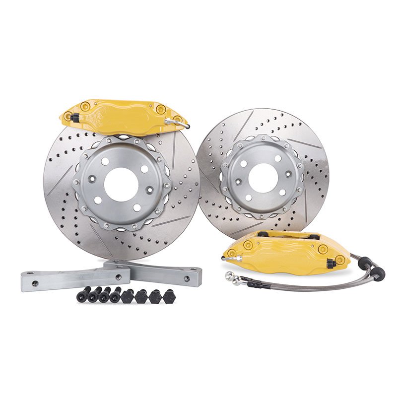 High Performance for AP 7600 Racing 4 Pot Aluminum Brake Caliper Rotor Kit for VW Tiguan PASSAT Polo Golf GTI CC