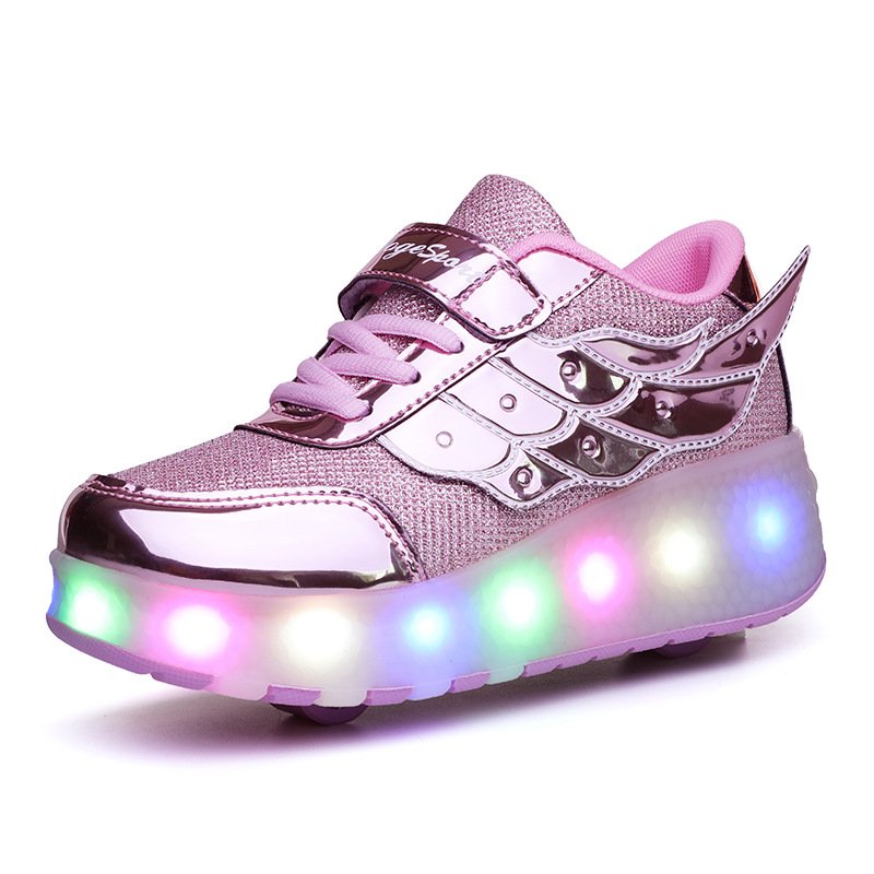 Black Derby Roller Skates 4 Shiny Wheel Classic Double-Row Roller Skates for Indoor and Outdoor