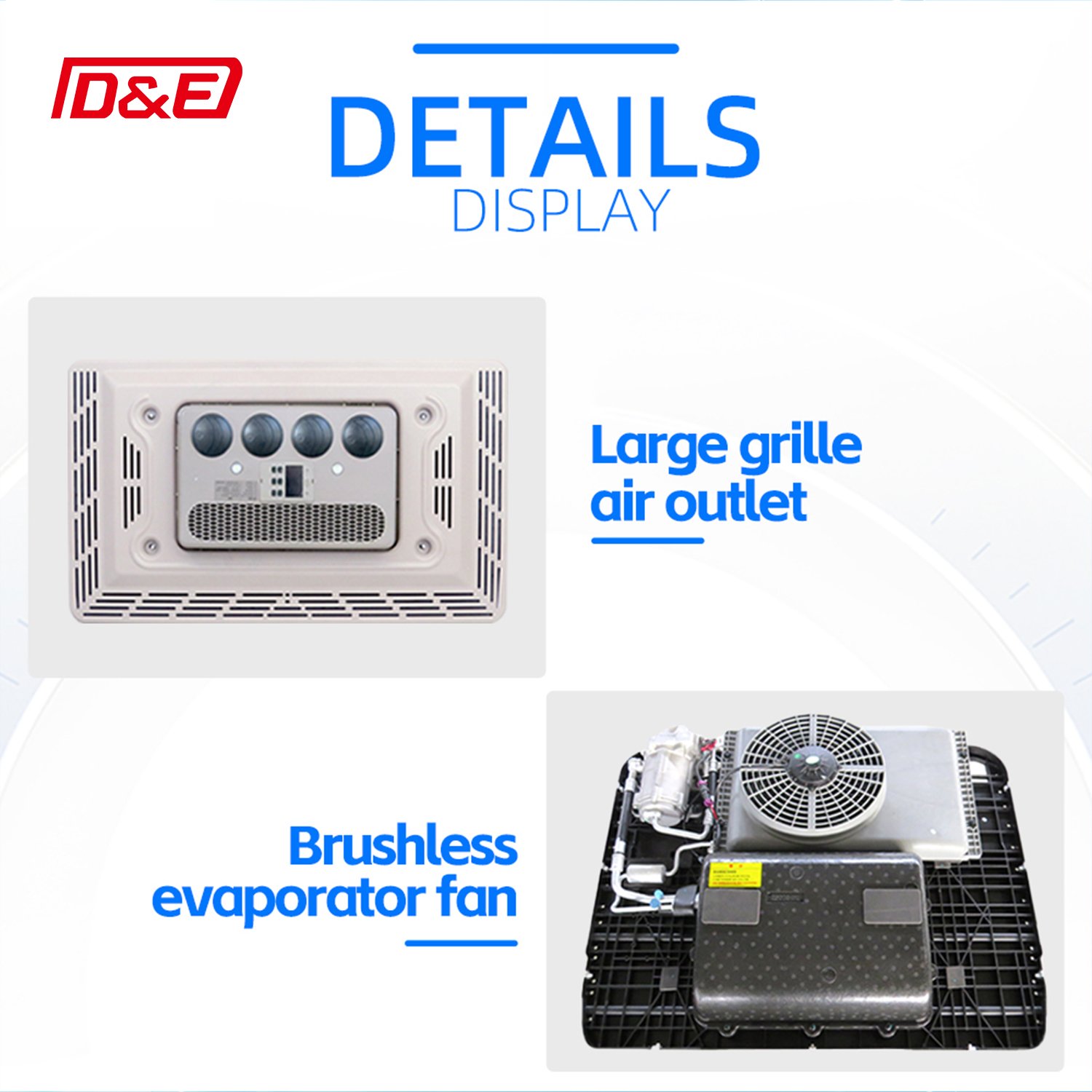2022 New Design Roof Top Integrated Truck air Conditioner 12v or 24v for RV Camper Truck