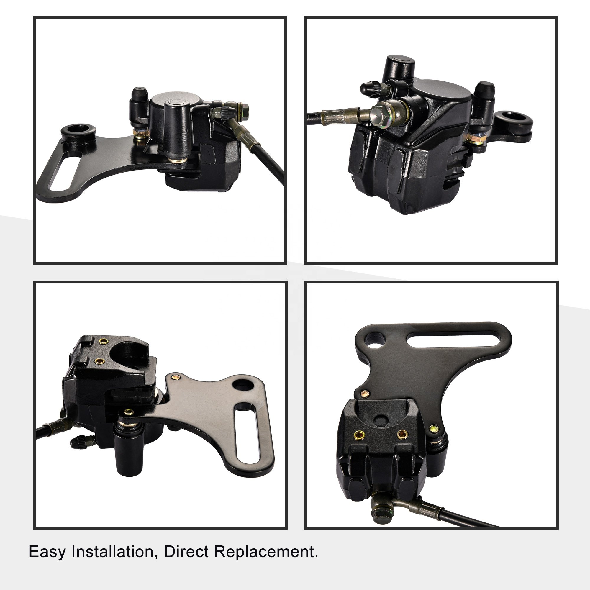 GOOFIT Rear Brake Assembly Master Cylinder Caliper With Brake Pads Replacement for SSR 125cc 110cc Pit Dirt Bike Chinese Scooter