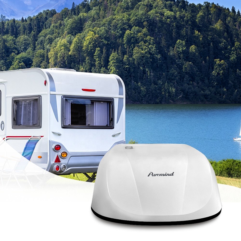 Puremind Newest R32 Domestic RV Air Conditioner Rooftop 110V 15000Btu Caravan AC Klimatizace Heating Cooling Fast for Camping