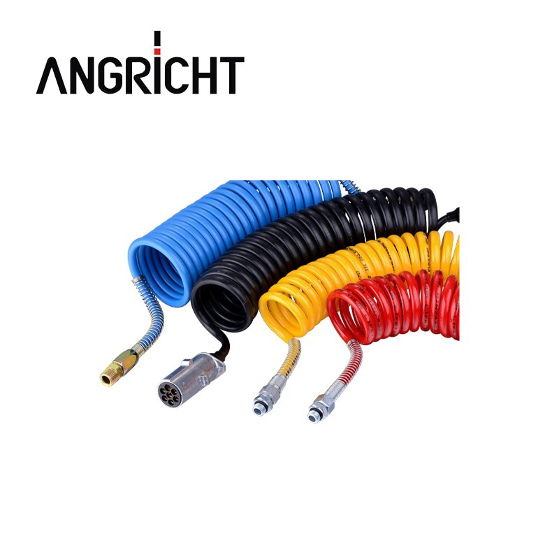 High Quality Truck air Brake Coils Hose PU/PA Flexible Spiral Coil Hose for Truck Trailer