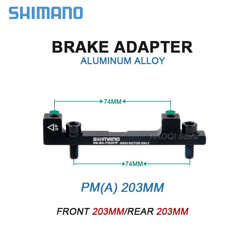 SHIMANO SMN MTB Hydraulic Disc Brake Adapter PM a 180/203mm MTB Bike Ultra Light Brake Disc Adapter for 180 203mm Rotor Adapter