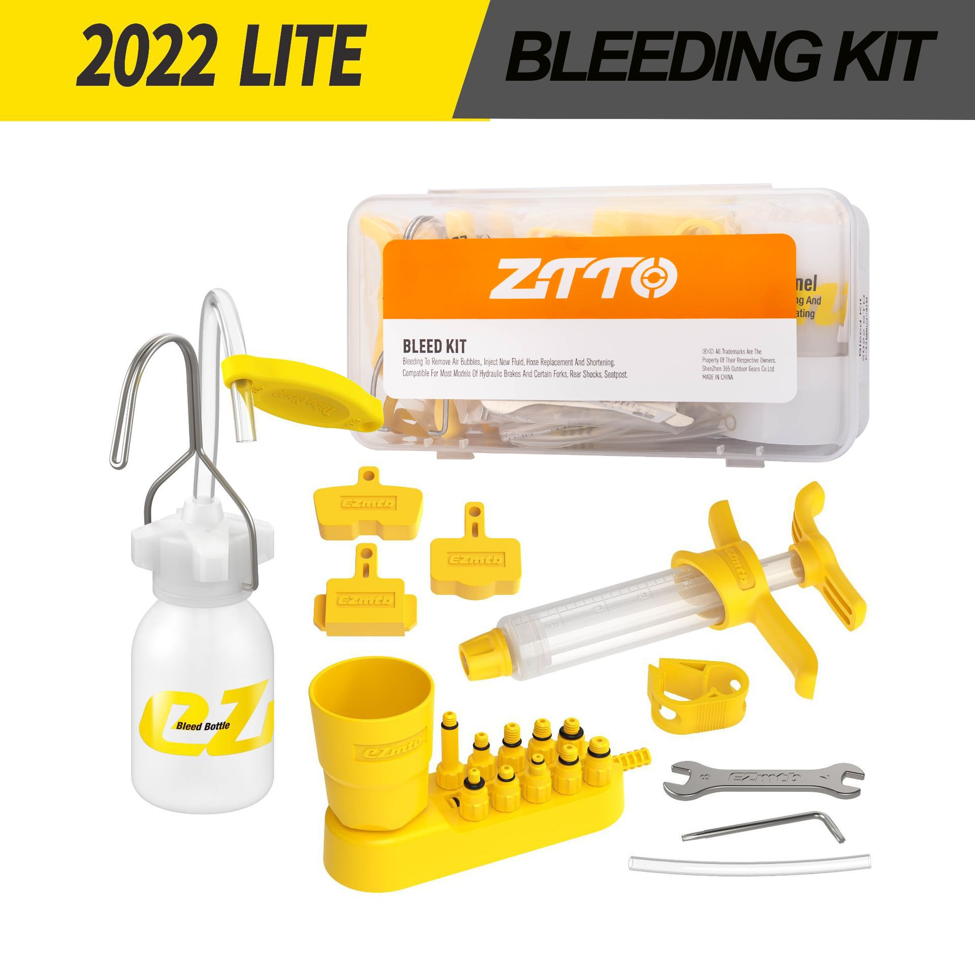ZTTO Universal Bicycle Hydraulic Disc Brake Bleed Kit Tool Set MTB Road Bike Brake Repair Tool for BH59 BH90 Avid Guide Brakes