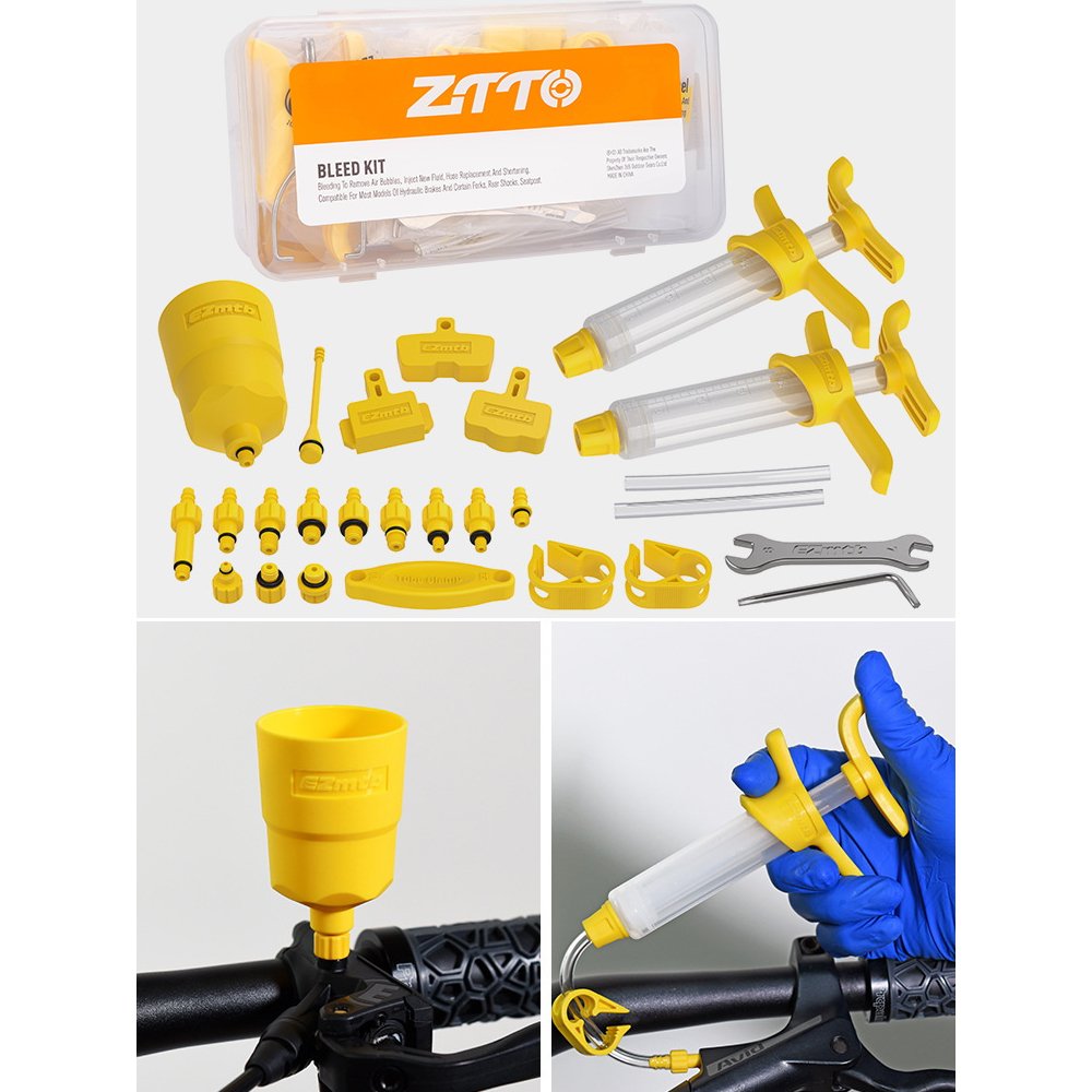 ZTTO Universal Bicycle Hydraulic Disc Brake Bleed Kit Tool Set MTB Road Bike Brake Repair Tool for BH59 BH90 Avid Guide Brakes