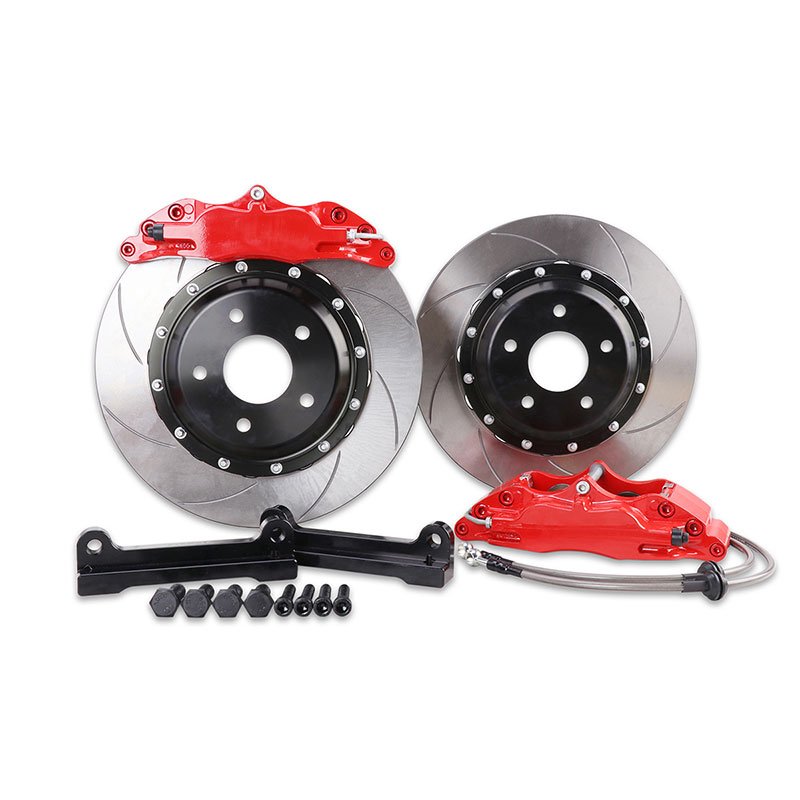 Brake Calipers 5200 Big Brake 4 Pot Kit 330*28mm Disk for VW Polo BMW W204 Front and Rear 17 Inches Wheel Size
