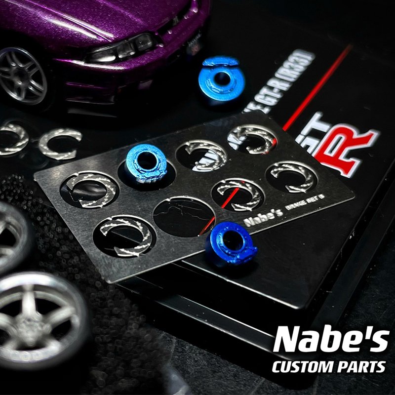 Nabes Chika Wheels Brake Set 8.9mm & 9.7mm Plastic Disc Kit with 1/64 & 1/64 Modify Spare Parts for 1:64 Car Models