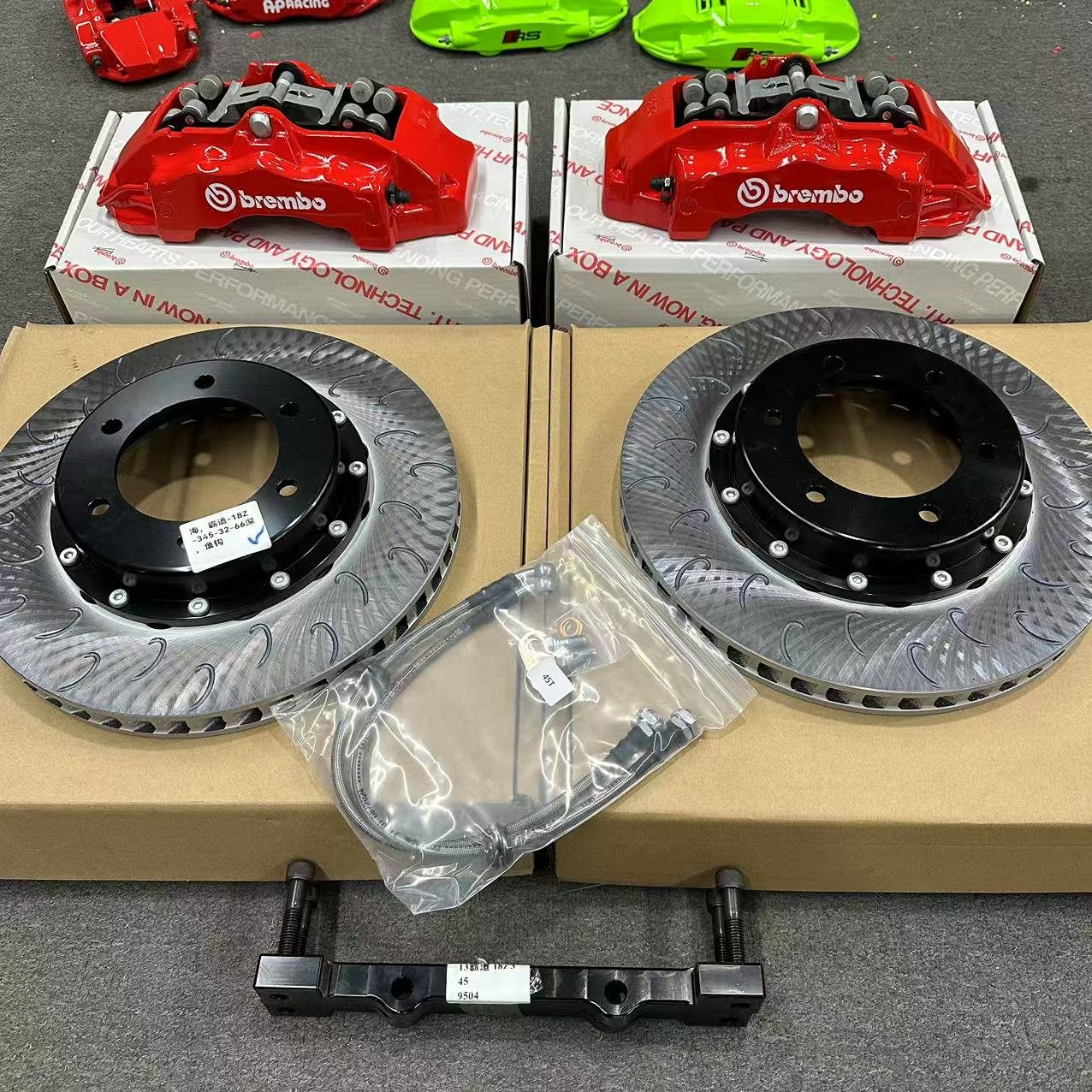 6 Pot 350mm Front 6 Pot Brake Caliper GT6 Big Brake Kit Brake Caliper for Toyota Land Cruiser Prado 2013 17inch