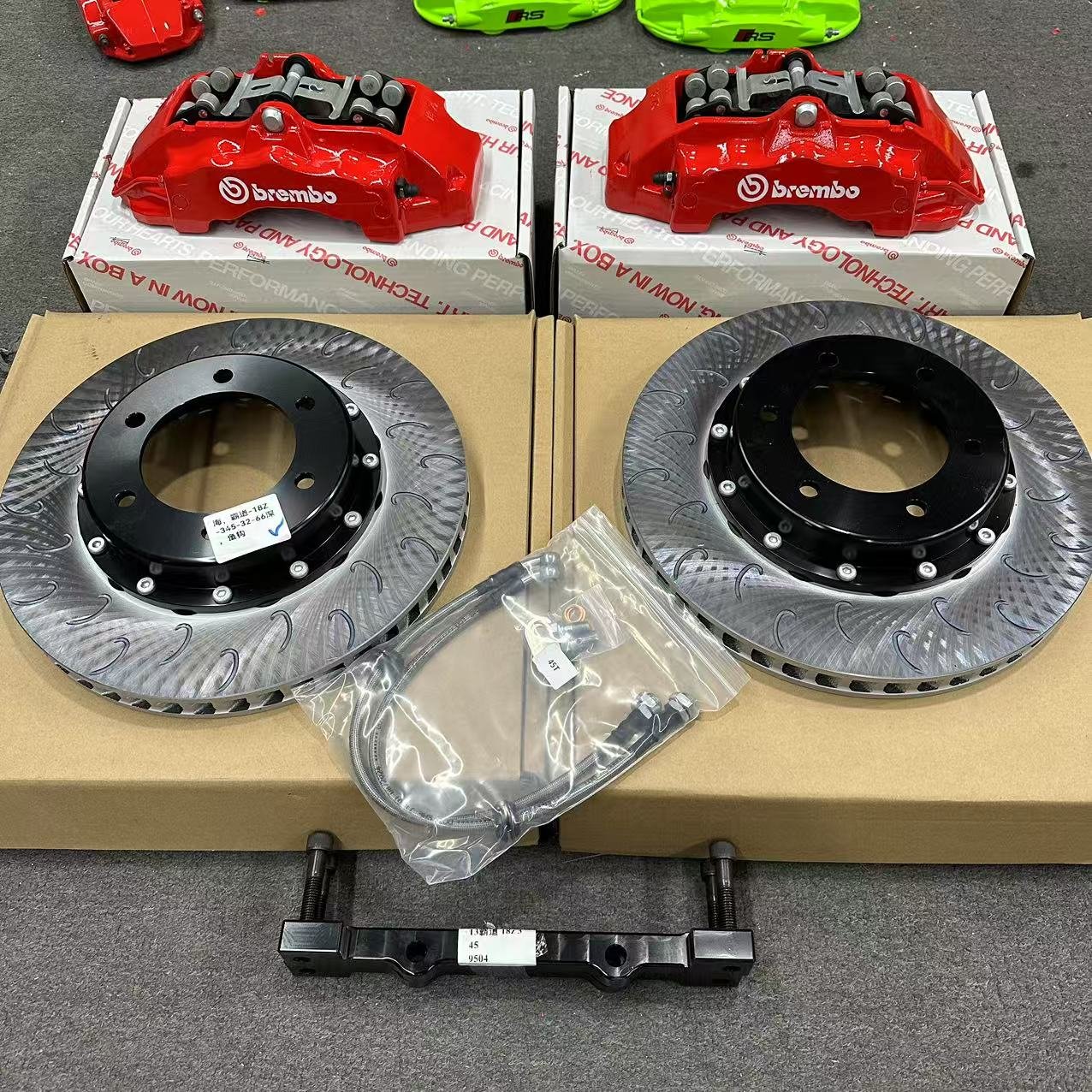 6 Pot 350mm Front 6 Pot Brake Caliper GT6 Big Brake Kit Brake Caliper for Toyota Land Cruiser Prado 2013 17inch