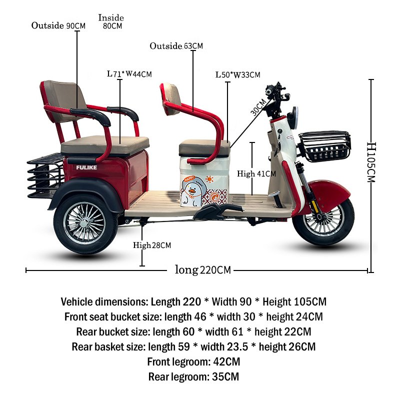 KAIDESHENG PROMOTION DISCOUNT Electr Scooter 3 Wheel Adult Can Be Used for Adults and It Is Electric Car