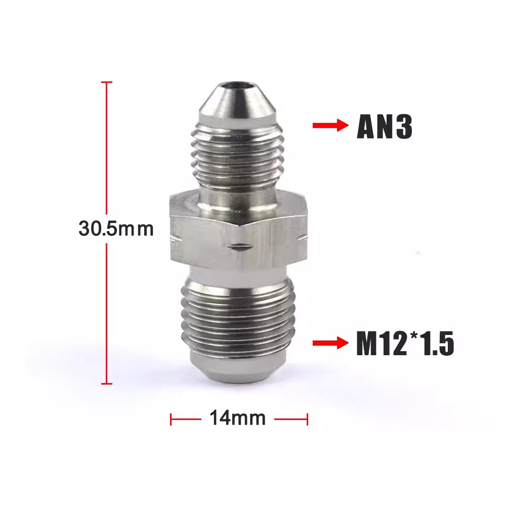Stainless Steel Banjo Bolts AN3 AN4 M10x1.0 M10*1.25 M12X1.0 M12X1.25 M Brake Caliper Single Banjo Bolt Fitting