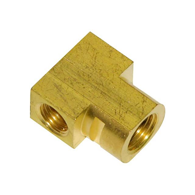 Forged Brass Steel Brake Line 'T' Tee Inverted Flare 1/4 Inch 3-Port Metric Fittings Female SAE Inverted Compression Fitting