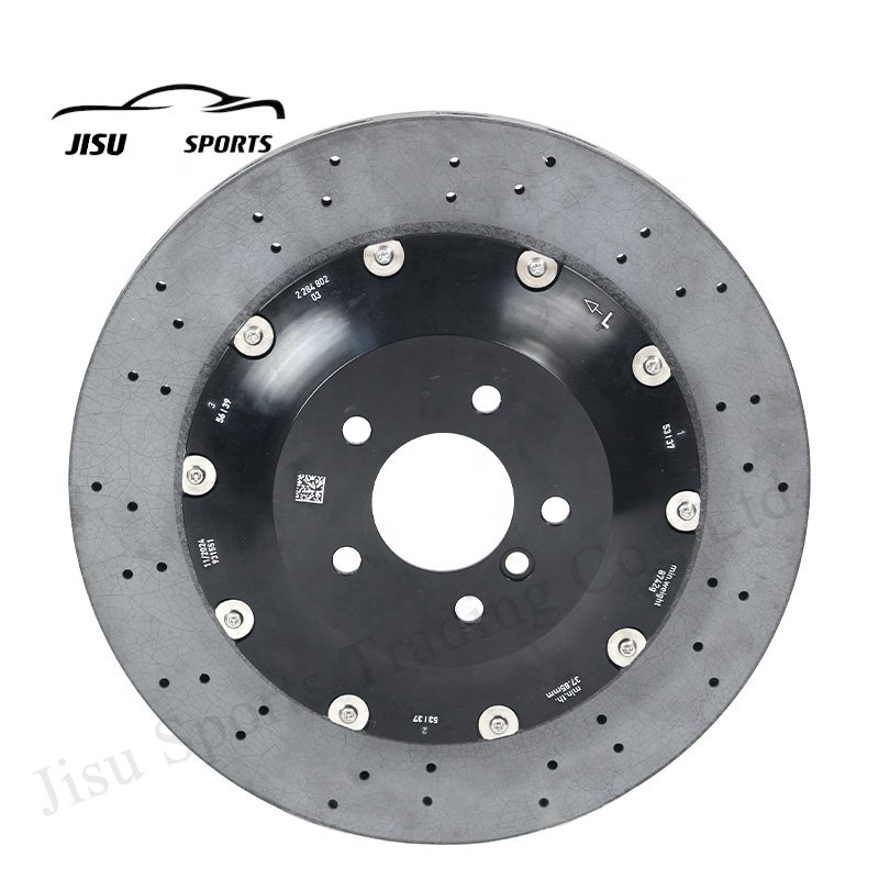 17 Inch GT4 4 Pot Brake Calipers With Carbon Fiber Ceramic Brake Disc Kits Rear 330-400MM for Toyota LC200 300 Highlander VW CC