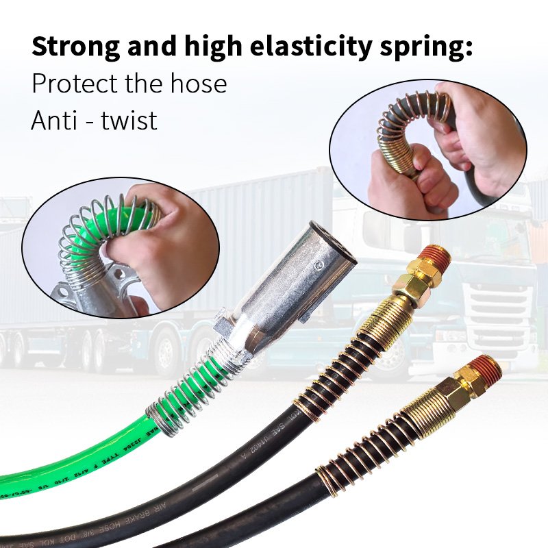 15FT American 3-in-1 Trailer Line 7 Core Wire air Pipe Combination Kit Truck Trailer Brake Handle Set Line