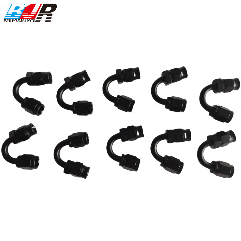 BJR Performance Parts Aluminum 150 Degree Forged Hose Ends Brake Quick Release AN3 PTFE Fittings