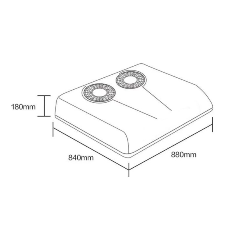 Electric 24V AC/12V DC RV Van Roof Truck Sleeper Auto Parking Conditioner for Cars and Vans