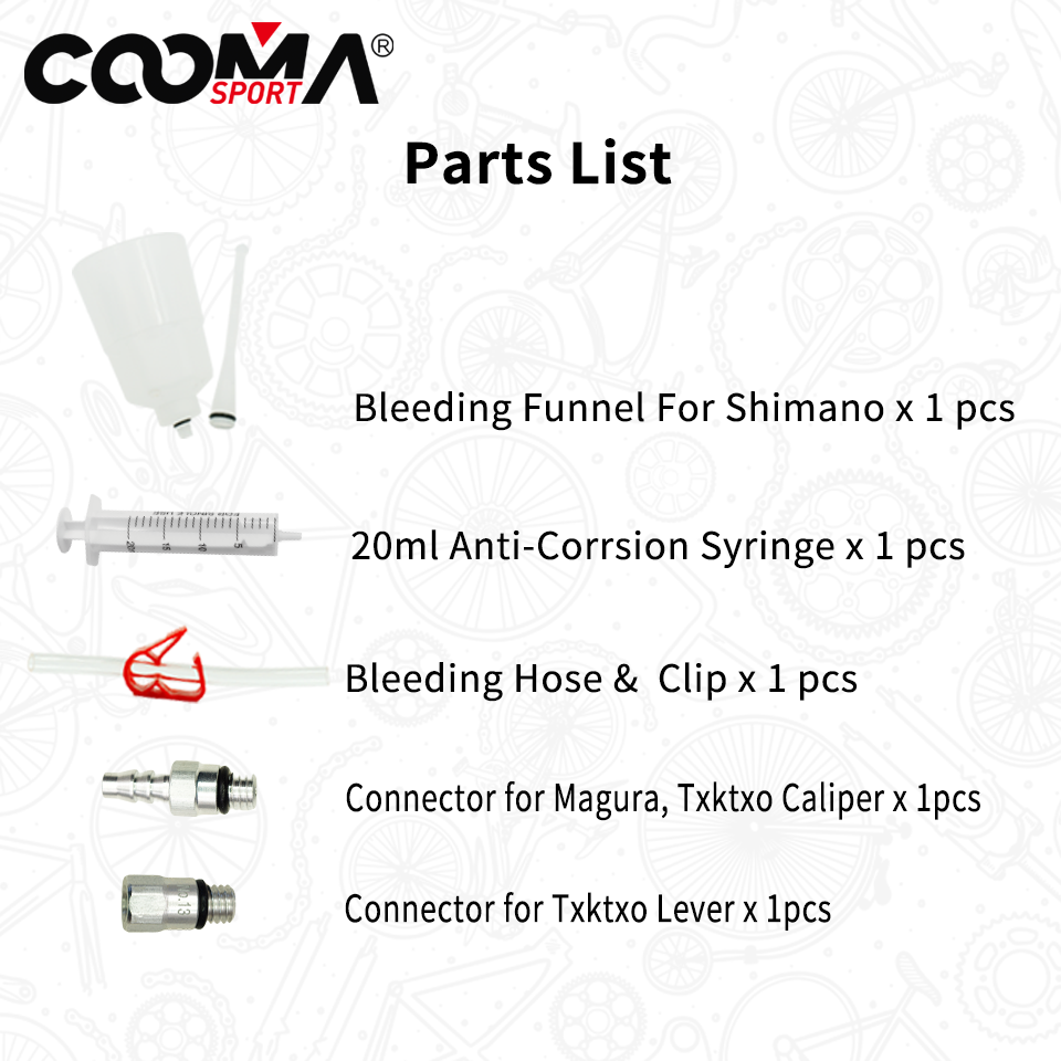 Hydraulic Disc Brake Bleeding Kit for Mineral Oil Tekxxo/Shimano Hydraulic Brake System