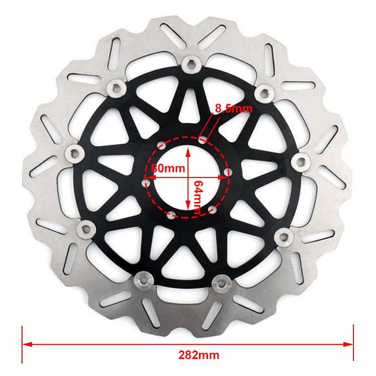 Factory Custom Front 282mm Motorcycle Brake Disc for Yamaha TZR125 TZR125R FZR250 TZR250