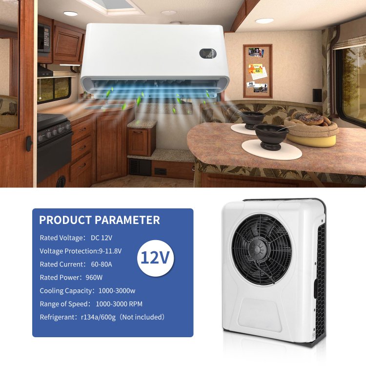 Air Conditioners for Truck 12 24 Volt Dc Air Conditioner for RV Semi Trucks Forklift Construction Vehicle Crane Excavator Van