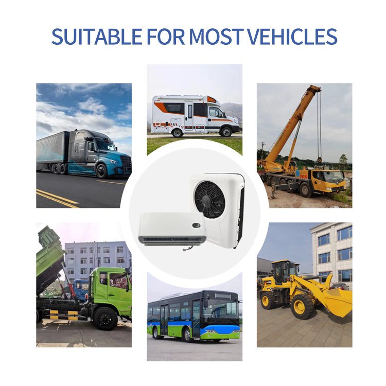 Air Conditioners for Truck 12 24 Volt Dc Air Conditioner for RV Semi Trucks Forklift Construction Vehicle Crane Excavator Van
