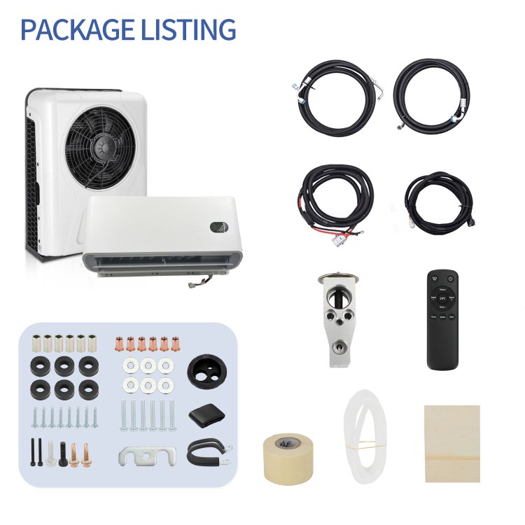 Air Conditioners for Truck 12 24 Volt Dc Air Conditioner for RV Semi Trucks Forklift Construction Vehicle Crane Excavator Van