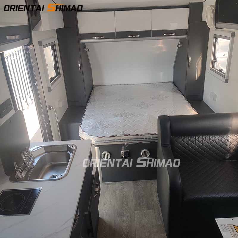 Oriental Shimao Pop up Offroad Outdoor China Motorhome Travel Rv caravan Camper Trailer with Bathroom