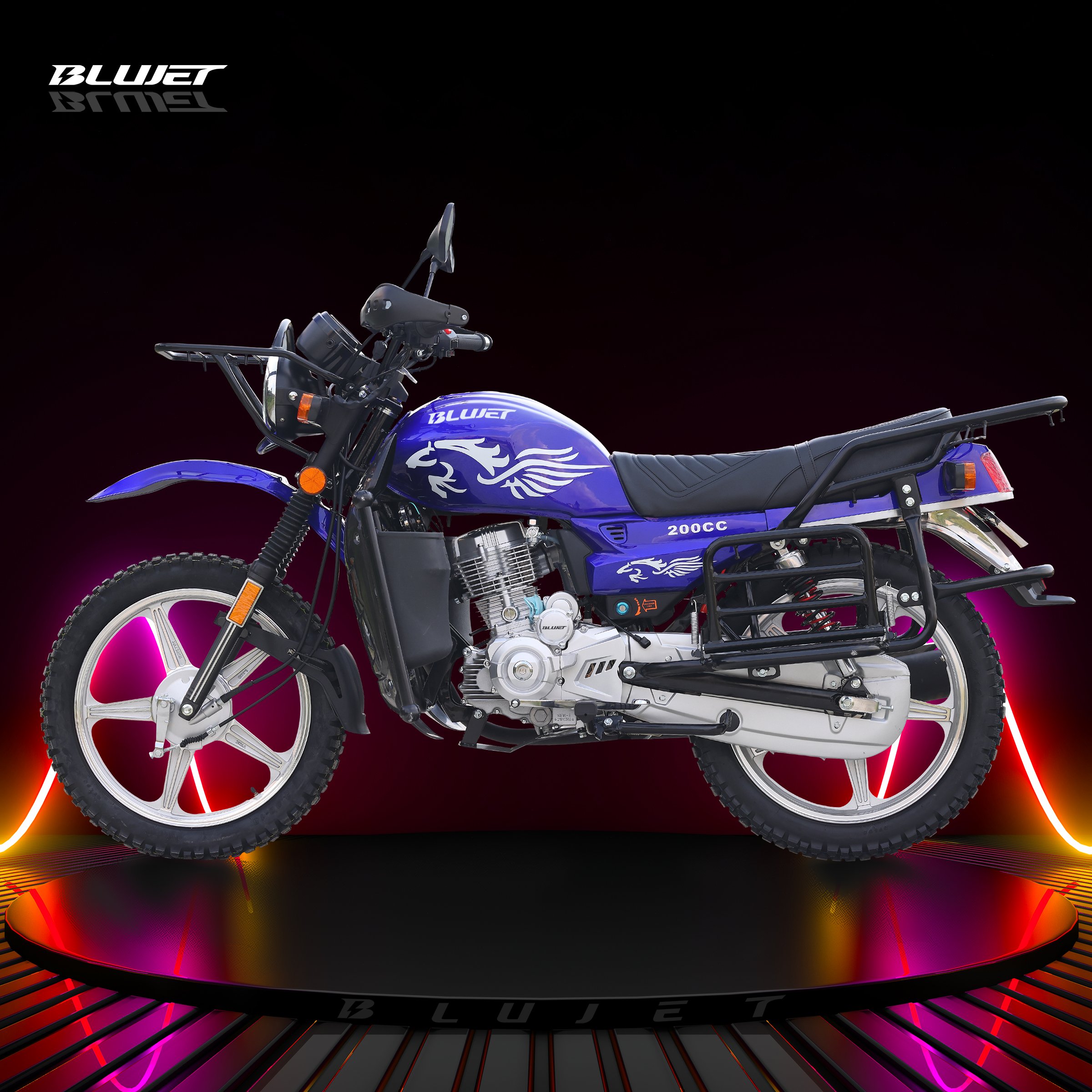 CGL200 Kazak New 200cc Street Motorcycle Push Rod CG200 Engine Digital Meter Disc Brake for Latin America Market