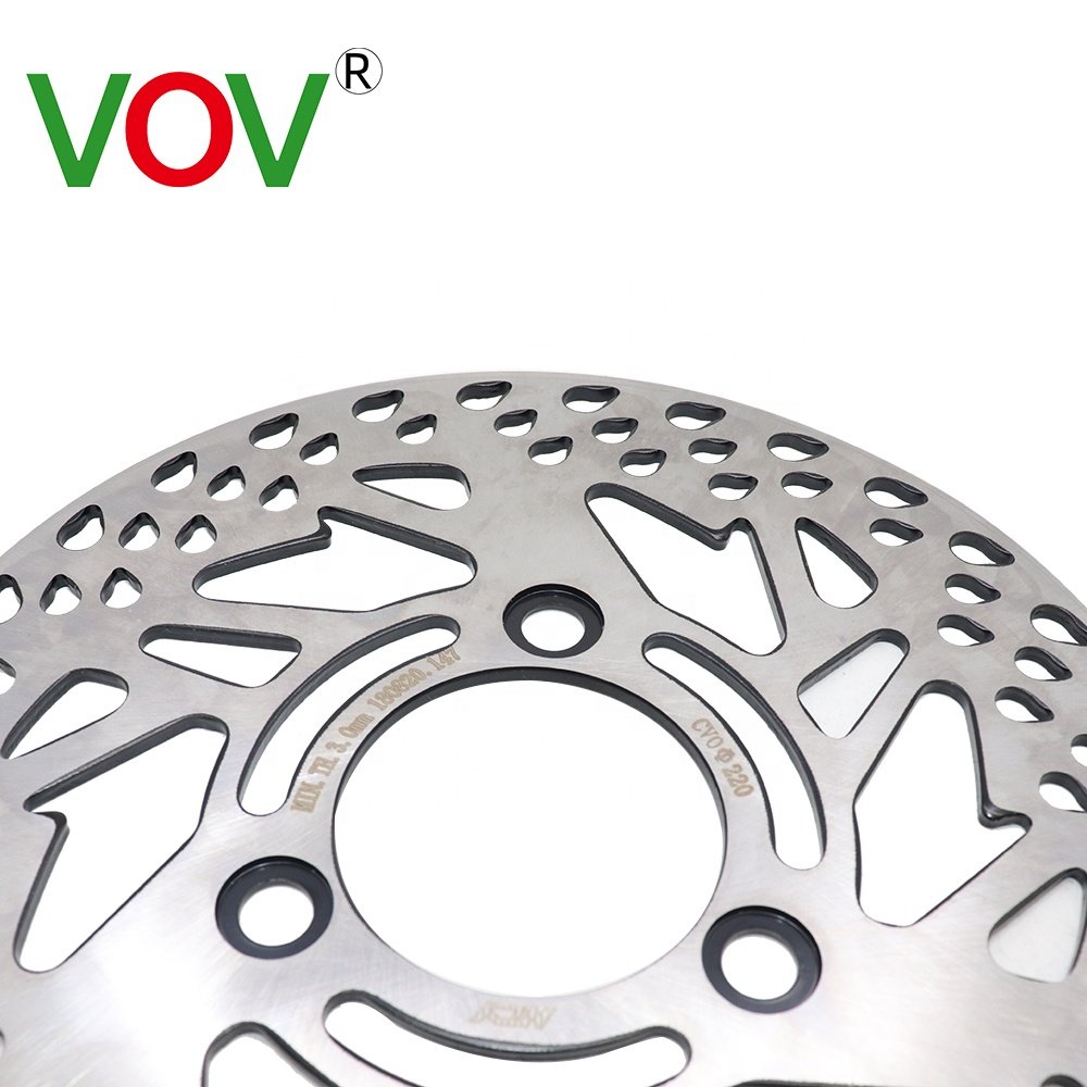 Popular Design 220mm Wear Resistant Brake Disc High-performance Motorcycle Fixed Disk with Stainless Steel Material