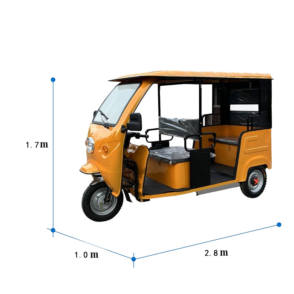 Factory Directly Supply 3 Wheel Tricycles Drum Brake Tuk Tuk E-rickshaw Electric Tricycles for Passenger