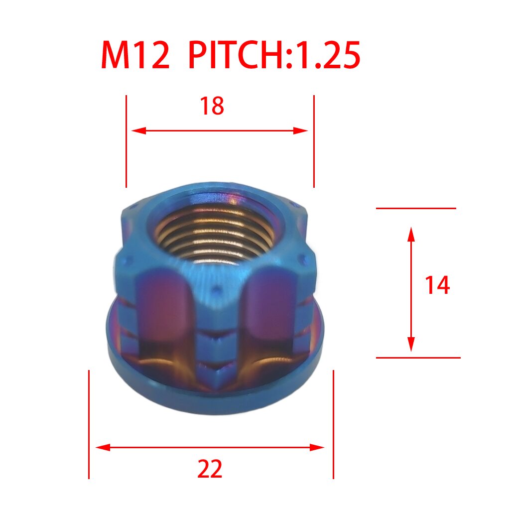 Hot Sale Exhaust Braking Caliper Titanium Nut M12 Support Customized Service