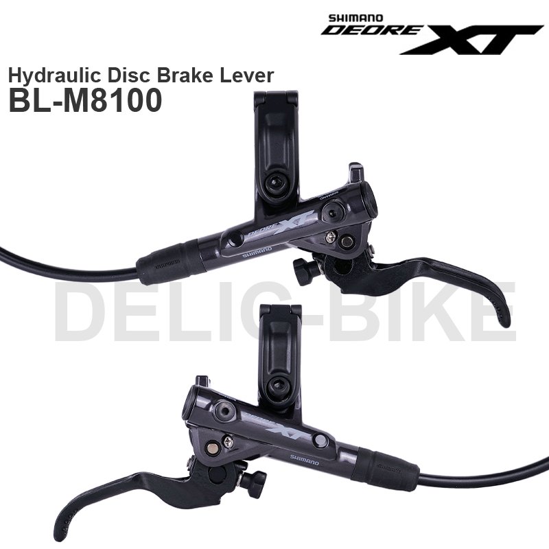 SHIMANO DEORE XT M8100 Hydraulic Disc Brake Groupset with M8100 Brake Lever and BR-M8100 or M8120 Brake Caliper Assembled