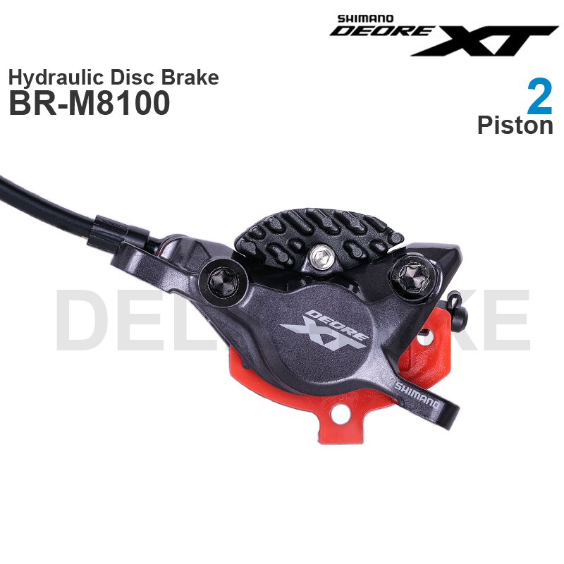 SHIMANO DEORE XT M8100 Hydraulic Disc Brake Groupset with M8100 Brake Lever and BR-M8100 or M8120 Brake Caliper Assembled