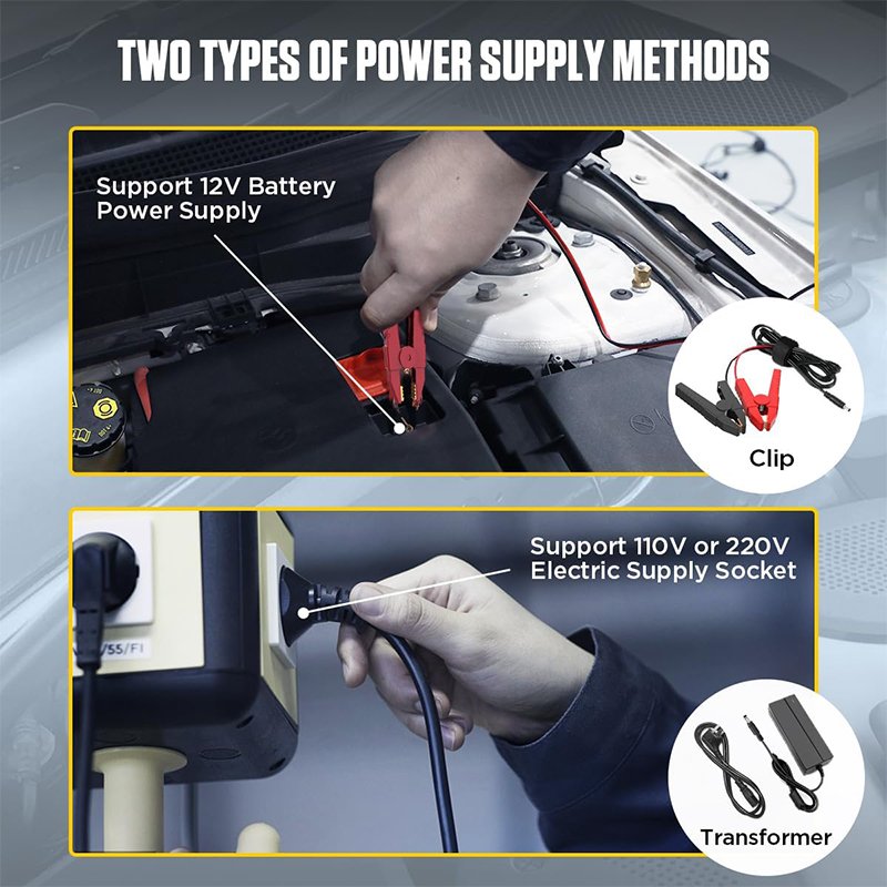 Professional 100V-240V Auto Brake Bleeder Kit Electric Brake Bleeding Device with 7PCS Master Cylinder Adapter Vehicle Tools