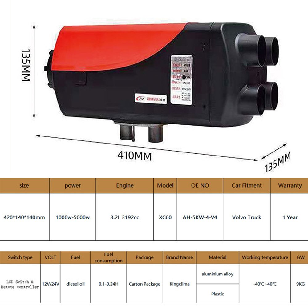 Factory Direct Supply 5KW 8KW Air Parking Heaters Similar to Web Storage Parking Fuel Air Heater Car Heater