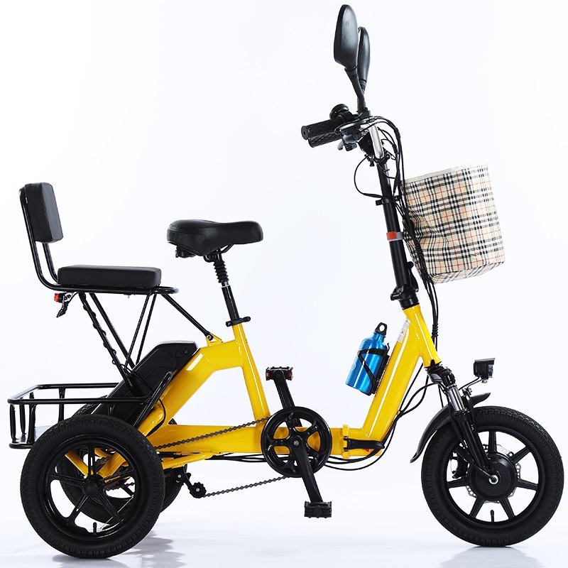 2024 Folding Electric Trike Scooter Passenger Adult Tricycle Sale Ready to Ship Lithium Battery 48V Foldable Bicycle Tricycle
