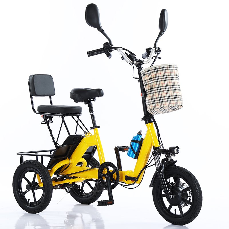 2024 Folding Electric Trike Scooter Passenger Adult Tricycle Sale Ready to Ship Lithium Battery 48V Foldable Bicycle Tricycle