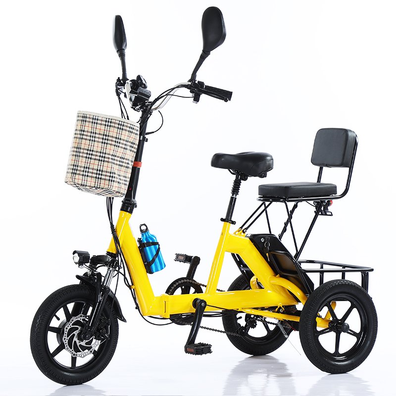 2024 Folding Electric Trike Scooter Passenger Adult Tricycle Sale Ready to Ship Lithium Battery 48V Foldable Bicycle Tricycle