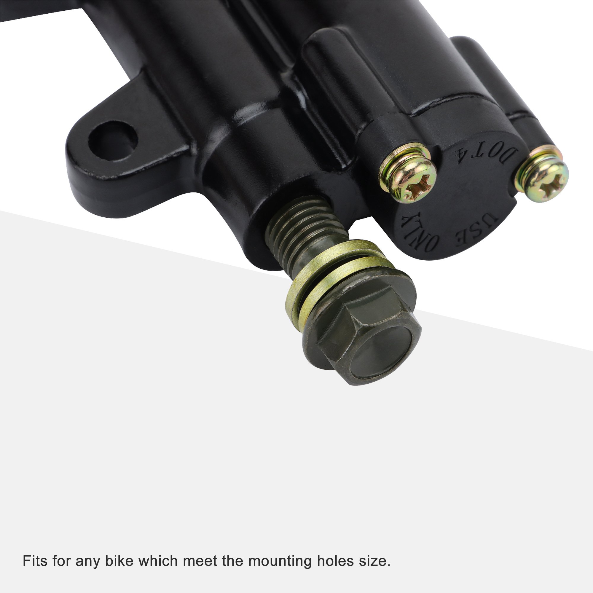 GOOFIT Black Rear Foot Hydraulic Brake Master Cylinder for 50cc 70cc 90cc 110cc 125cc ATV SSR Thumpstar Dirt Bike