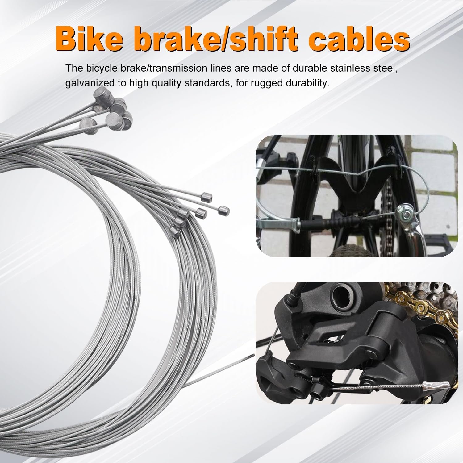 87pcs Universal Bike Cable Kit Stainless Steel Wire Cutter Brake Cable Housing Shifter Cable Housing End Multifunction Tools