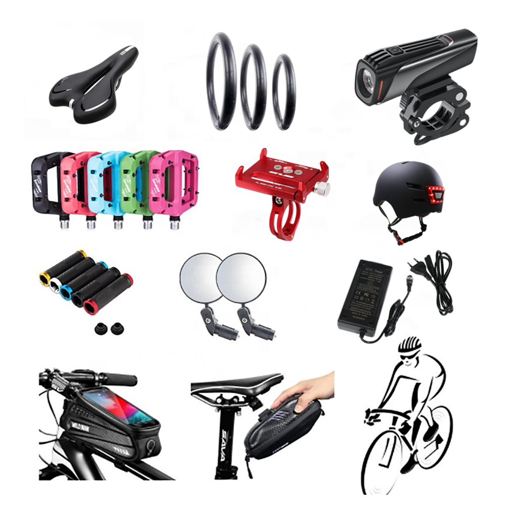 Superbsail New Bicycle MTB Road Bike Parts Brake Pads Bells Handle Grips Helmets Locks Lights Phone Holders Bicycle Accessories