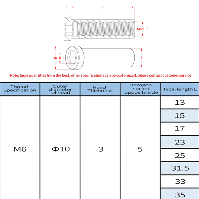 Titanium Alloy Anodized M6 Bolt Bicycle Brake Locking Bolt Bicycle Accessories Titanium Caliper Nut