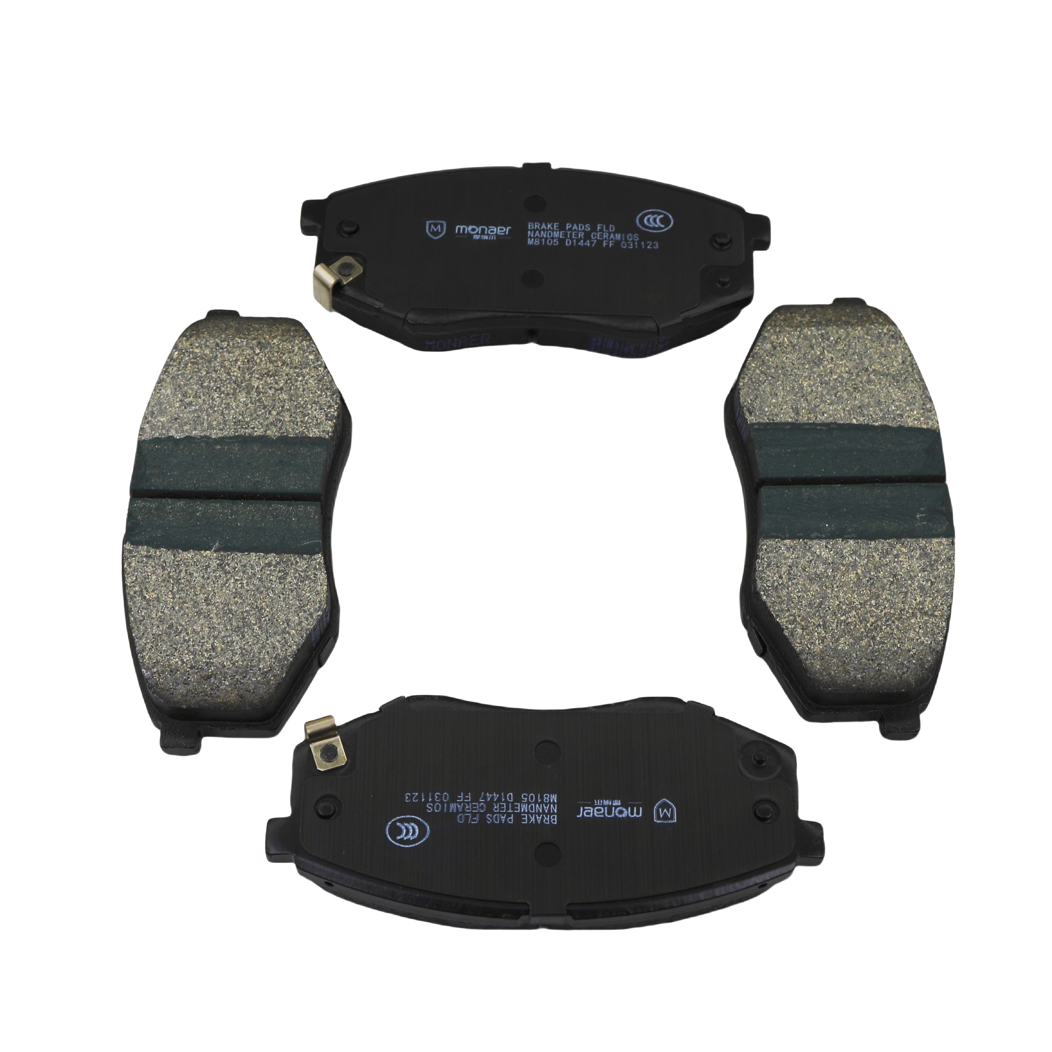 Monaer Brake Pads Cost-effective D1447 Ceramic Front Disc Brake Pad for Hyundai/Kia