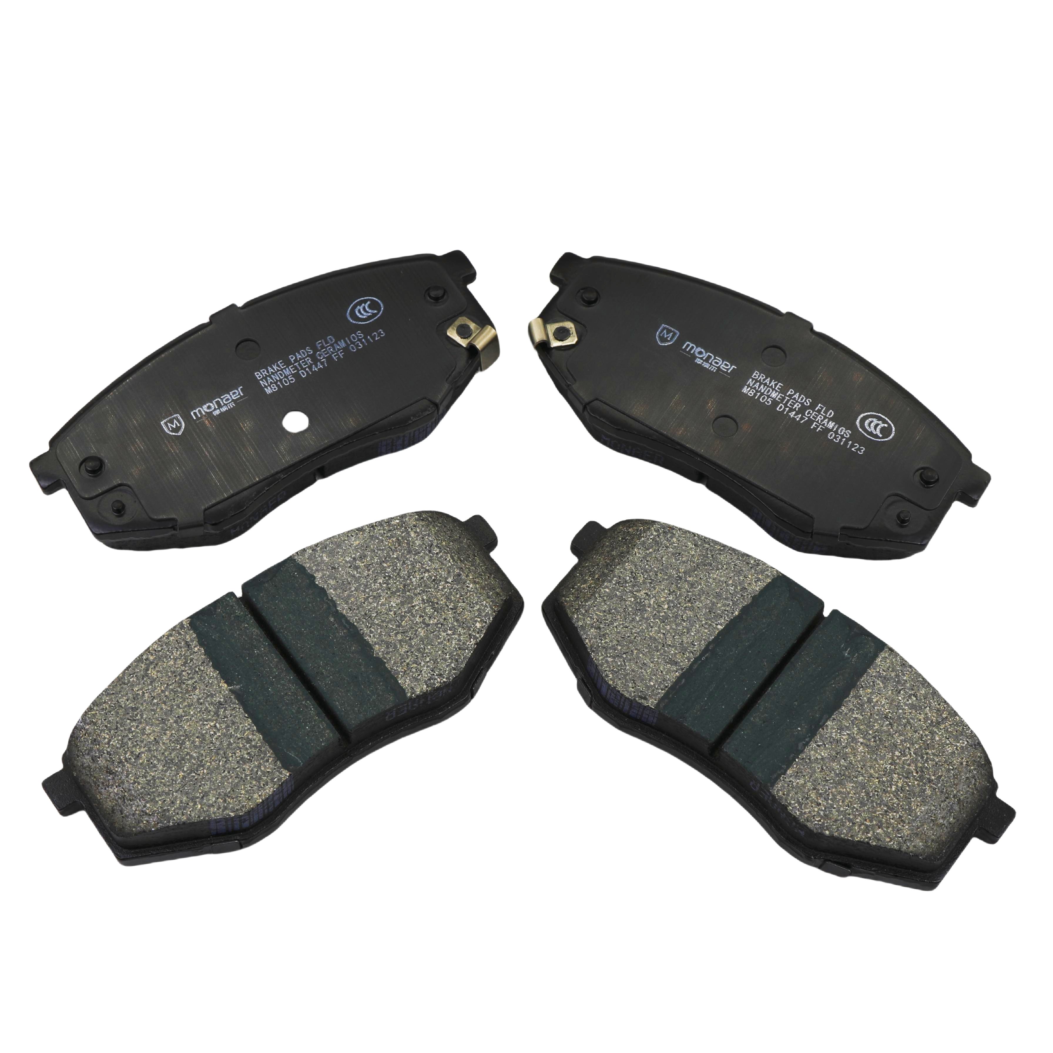 Monaer Brake Pads Cost-effective D1447 Ceramic Front Disc Brake Pad for Hyundai/Kia