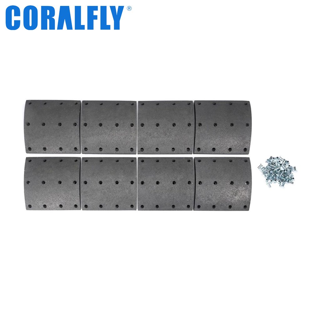 Coralfly Reasonable Price Best Brand 19384 Truck Brake Lining for IVECO 2712495 2711026 2980833EY505518