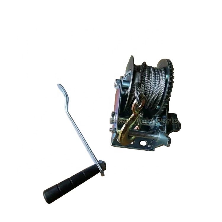 Manual Hand Winch or Brake Winch with Cable and Hook for Lifting and Pulling